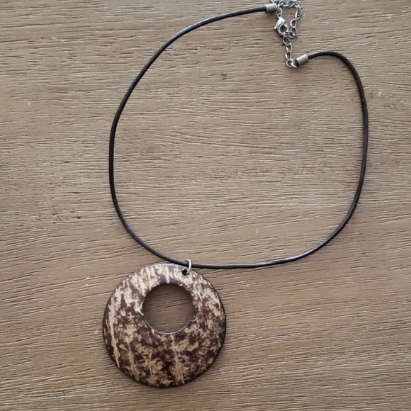 Charming Charlie Jewelry - Wooden circle necklace